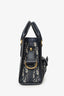 Christian Dior Navy Canvas/Leather Oblique Mini Tote Bag With Strap
