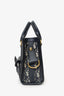 Christian Dior Navy Canvas/Leather Oblique Mini Tote Bag With Strap