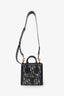 Christian Dior Navy Canvas/Leather Oblique Mini Tote Bag With Strap
