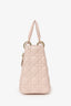 Christian Dior 2017 Pink Leather Medium Lady Dior Bag With Strap