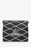 Louis Vuitton Black/White Malletage Leather Twist PM Shoulder Bag