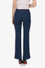 Burberry Navy Blue/Red Top Stitch Flare Pants Estimated Size XS