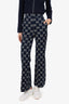 Gucci Navy/Cream Knit 'GG' Monogram Pants Size 36