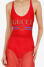 Gucci Red Logo Swimsuit Size XXS