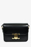 Celine 2022 Black Leather Teen Triomphe Crossbody Bag