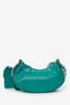 Balenciaga Green Leather Croc Embossed/Crystal 'Le Cagole' Handbag