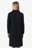 Paule Ka Black Wool Bow Detail Coat Size 38