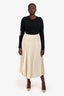 Jenni Kayne White Pleated Maxi Skirt Size M