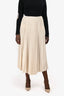 Jenni Kayne White Pleated Maxi Skirt Size M