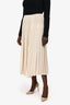 Jenni Kayne White Pleated Maxi Skirt Size M