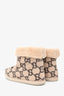 Gucci Beige Wool Monogram Horsebit Boots Size 41