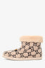 Gucci Beige Wool Monogram Horsebit Boots Size 41