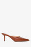 Jimmy Choo Brown Leather Croc Embossed Pointed Heels Size 39.5