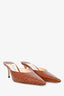 Jimmy Choo Brown Leather Croc Embossed Pointed Heels Size 39.5