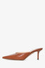 Jimmy Choo Brown Leather Croc Embossed Pointed Heels Size 39.5
