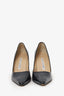 Manolo Blahnik Black Leather Pointed Heels Size 37