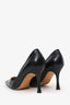 Manolo Blahnik Black Leather Pointed Heels Size 37