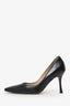 Manolo Blahnik Black Leather Pointed Heels Size 37
