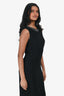 Prada 2014 Black Embellished Neckline Midi Cocktail Dress Size 38