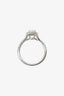 Tiffany & Co .55 Diamond/Platinum Soleste Cushion-Cut Double Halo Engagement Ring