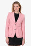 Smythe Pink Wool Single Breasted Blazer Size 2