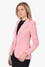 Smythe Pink Wool Single Breasted Blazer Size 2