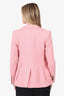Smythe Pink Wool Single Breasted Blazer Size 2
