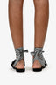 Miu Miu Black Velvet Buckle Detailed Mules Size 37 with Ribbons