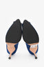 Manolo Blahnik Blue Satin Crystal Embellished Hangisi Heels Size 36.5