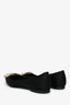 Roger Vivier Black Satin Crystal Embellished Flats Size 36