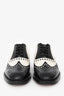 Christian Dior Black/White Oxford Brogue Lace up Shoes Size 36