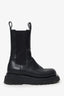 Bottega Veneta Black Leather Lug Boots Size 39