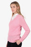 Naadam Pink Cashmere V-Neck Sweater Estimated Size S