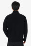 Solid Homme Black Wool Ribbed Mock Neck Sweater Size 46 Mens
