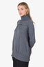 Marlowe Grey Cashmere/Silk Crystal Embellished Turtleneck Sweater Size S