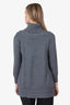 Marlowe Grey Cashmere/Silk Crystal Embellished Turtleneck Sweater Size S