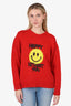 Philosophy x Smiley Red/Yellow Smiley Face 'Happy Without You' Sweater Size 8
