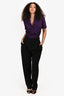 Alberta Ferretti Black Wool Blend Trousers Size 6