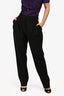 Alberta Ferretti Black Wool Blend Trousers Size 6