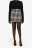 Anine Bing Black/White Herringbone Skirt Size 40