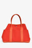 Hermès 2016 Red Canvas/Leather Garden Party Pocket 36 Tote Bag with Strap