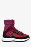 Pre-Loved Chanel™ Purple Suede/Knit Sock Sneakers Size 36.5