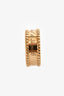 Van Cleef & Arpels 18k Yellow Gold 'Perlée Signature' Ring Size 53