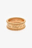 Van Cleef & Arpels 18k Yellow Gold 'Perlée Signature' Ring Size 53