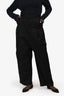 Loewe Black Cotton Wide Leg Drop Crotch Trousers Size 48 Mens