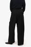 Loewe Black Cotton Wide Leg Drop Crotch Trousers Size 48 Mens