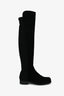 Stuart Weiztman Black Suede Knee High Boots Size 5.5