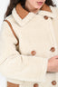 Stand Studio Brown Faux Suede/Fleece Double Breasted Jacket Size 34