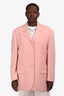 Acne Studios Pink Wool Blend Single Breasted Blazer Size 40