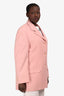 Acne Studios Pink Wool Blend Single Breasted Blazer Size 40